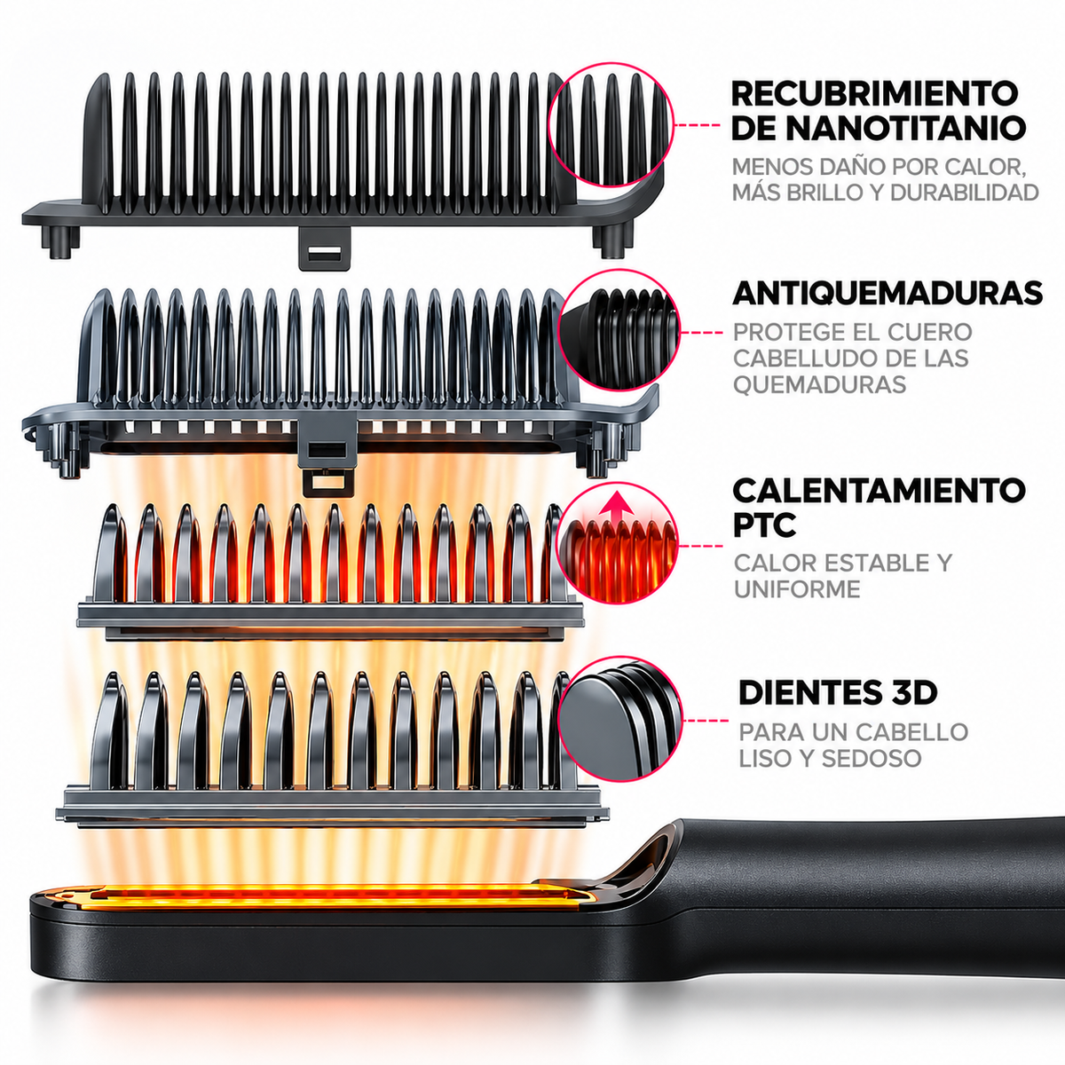 F900 · Cepillo alisador térmico